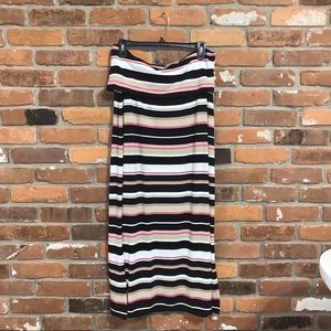 White House Black Market Striped Maxi Dress LP